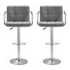 2 X Swivel Gas Lift Bar Stools Kitchen,Breakfast Pub Black, Grey With Backrest
