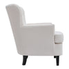 Modern Upholstered Velvet Armchair Matching Footstool Sofa Chair With Wood Legs