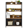 3-Tier Storage Shelf Industrial Baker’s Rack w/ 2-Door Cabinet Pantry Cabinet