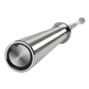 5ft Olympic Barbell Bar Spring Clips Gym Weight Lifting Fitness Non-slip Silver