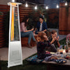 42,000 BTU Outdoor Patio Gas Heater 13KW Pyramid Propane Heater with Wheels