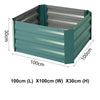 Galvanized Steel Raised Garden Bed Metal Patio Backyard Flower Vegetable Planter