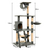 Large Cat Tree Cat Play Tower House Activity Center W/ Hammock & Scratching Post