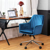 Velvet Leisure Chair Adjustable Computer Desk Chair Rolling Makeup Armchair