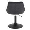 1/2x Breakfast Bar Stool Swivel Gas Lift Adjustable Height Velvet Padded Chair