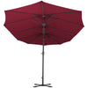 Extra Large 4.6M Garden Parasol Patio Umbrella Double Side Sunshade Sofa Outdoor