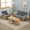 Wooden Single Seater Sofa Accent Chair Armchair Linen Fabric Living Room Grey