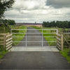 Galvanised Metal Field Farm Equestrian Entrance Security Gate Fence Cross Bar