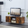 Industrial TV Unit TV Stand Cabinet With Shelf Metal Frame Living Room Wood