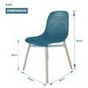 Set of 4 Dining Chairs Wooden Legs Tulip Plastic Chairs Set Kitchen Home Office