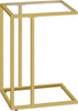 C Shaped Side Table Tempered Glass Gold Side Table End Table EGD03SF01G1
