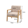 Wooden Frame Armchair Modern Linen Upholstered Living Room Fireside Sofa Chair