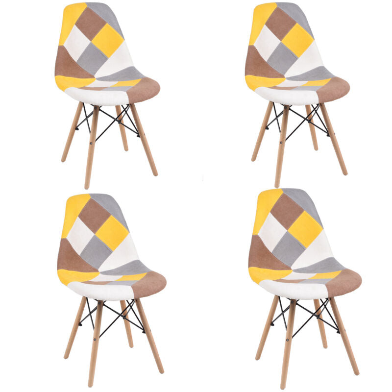 75cm White Small Square Dining Table and 4 Chairs Set Kitchen Dinner Cafe Decor