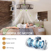 76 CM Elegant Crystal Ceiling Fan Light with 6 Gear Speeds & 3 Fan Blades