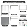 Foldable Dining Table and Chairs PU Leather Padded Seat Kitchen Home Furniture