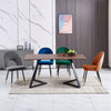 Dining Table & Chairs Set 4/6 Velvet Fabric Padded Seat Kitchen Furniture