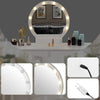 Vanity Table Dressing Table with 8 LED Bulbs 2 Drawers Modern Makeup Table