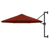 Wall-Mounted Parasol & Metal Pole Umbrella Patio Parasol Garden Umbrella