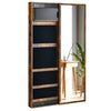 Wall-mounted Jewelry Storage Cabinet Sliding Door Jewelry Armoire W/ Mirror