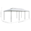 Gazebo with Curtains 600x298x270 White 180g/m² P2U0