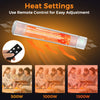 1500W Electric Infrared Heater Wall Mounted Garden Patio Heater Remote Control