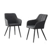 2X Armchair Dining Chairs Velvet Padded Seat Dining Room Kitchen Restaurant