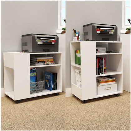 Modern File Cabinet Mobile Rolling Filing Cart Storage Organizer Home Office