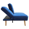 3 Seater Blue Click Clack Sofa Bed Velvet Fabric Recliner Settee Couch Sofabed