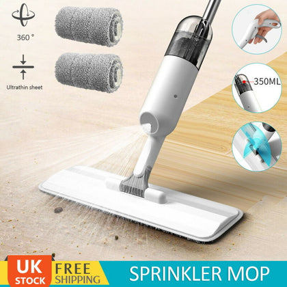 Sprinkler Floor Mop Cleaner Spray Plus Kitchen With 2x Reusable Microfibre Pads