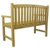 Outdoor Wooden 2 Seater Bench Garden Patio Furniture