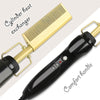 Electric Beard Hair Straightener Brush Comb Hair Flat Curling Iron Heated Hot UK