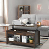 110cm Modern Lift Up Top Coffee Table Desk W/ Hidden Storage & Divided Shelf