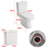 Modern Close Coupled Toilet Bathroom White Ceramic Soft Close Seat WC Pan Home