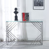 Slim Console Table Side Narrow Desk Kitchen Hallway Stand Rectangular Glass Unit