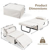 Foldable Sofa Bed 4-In-1 Convertible Sleeper Sofa Chair Adjustable Sofa Recliner