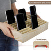 24-Grids Cell Phone Wood Holder Desktop Organizer Display Box Classroom Office