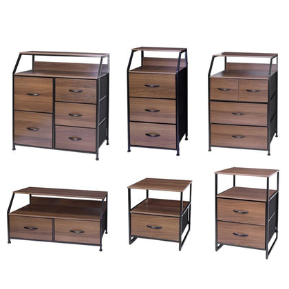 1/2/3/4/5 Drawers Fabric Chest of Drawers Cabinet Storage Unit Bedside Table UK