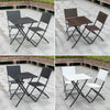 2 Seater Folding Rattan Garden Patio 2Pc Set Wicker and 2 Chairs Set Outdoor UK