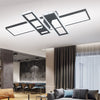 Metal Frame Arc Round Rectangle LED Ceiling Light Chandelier Living Room Decor