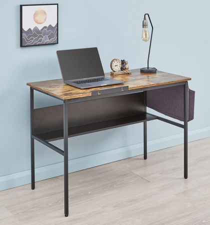 Industrial Style Computer Desk Study Desk Office Long Desk with Storage