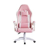 White Pink Executive Racing Gaming Chair PU Faux Leather Computer Desk Chair