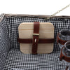 Rustic Wicker Woven Food Hamper 2/4 Person Cutlery Picnic Basket Set with Handle