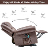 Leather Electric Power Lift Riser Recliner Chair Massage Heat Armchair Brown PU