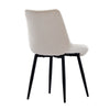 Set of 2 Dining Chairs Velvet Padded Seat Metal Leg Kitchen Chairs Multicolor