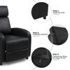 Recliner Massage Sofa PU Upholstered Armchair Electric Massage Heating Function