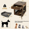 Industrial Dog Crate Decorative Dog Kennel End Table Indoor Dog House w/ Drawer