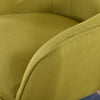Vintage Fabric Wingback Chair Accent Tub Armchair with Oak Legs Footstool Lounge
