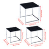 Nest Of 3 Nested Nesting Tables Side End Coffee Table Wooden for Living Room