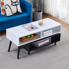 2-Tier Extendable 100-137cm Coffee Table Side Table TV Stand for Living Room