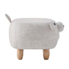 Upholstered Animal Shaped Ottoman Ride-on Footrest Stool Rest Seat TOY Kids New